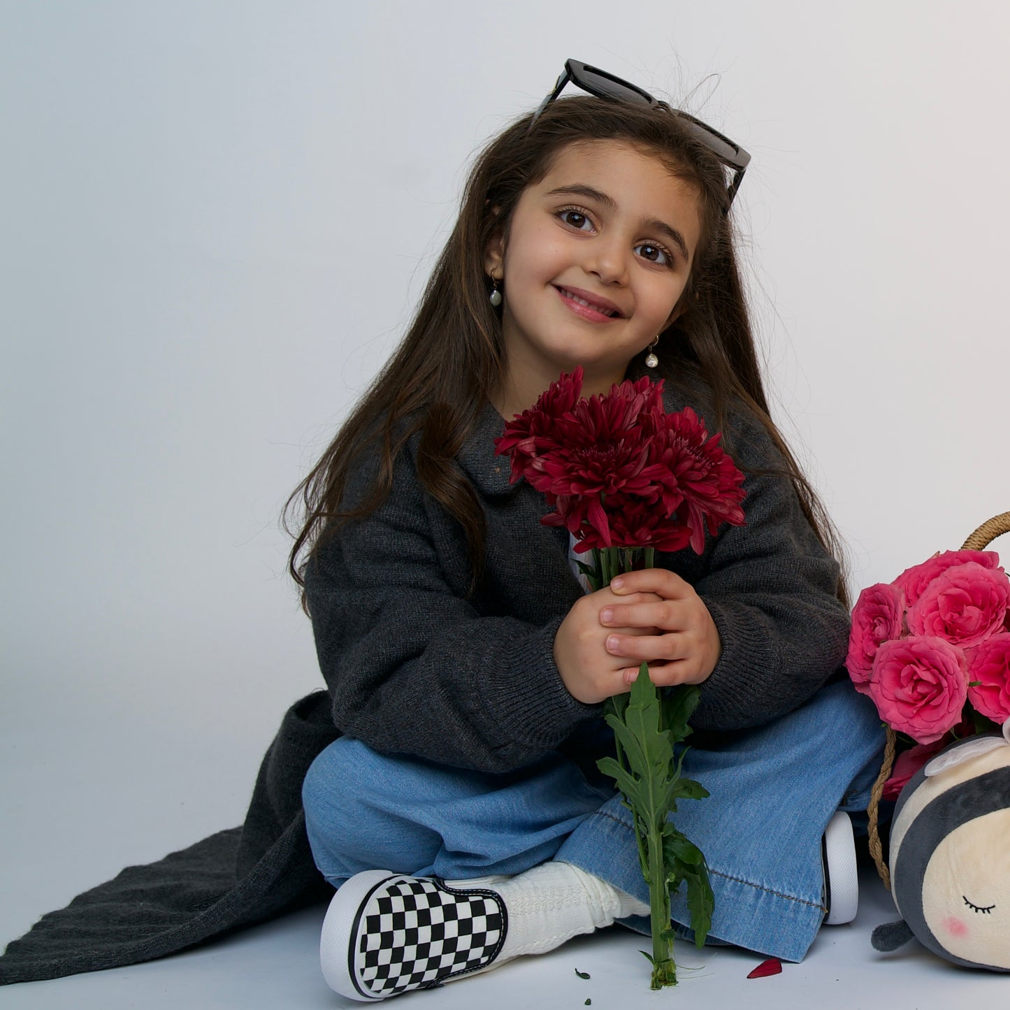 Yara Long Grey Wool Cardigan